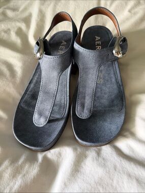 AEROSOLES Blue Jean Slingback Thong Sandals